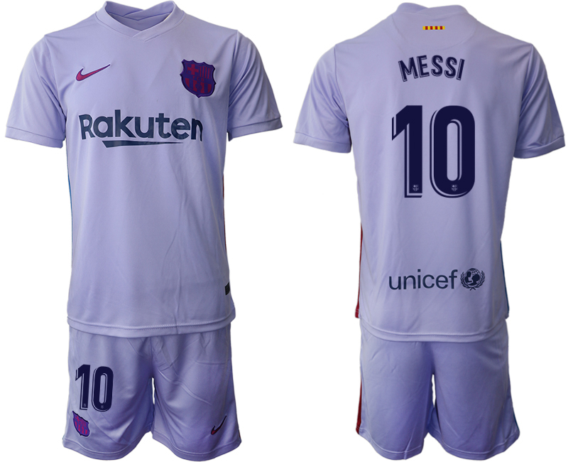 Men 2021-2022 Club Barcelona away purple #10 Soccer Jersey1->barcelona jersey->Soccer Club Jersey